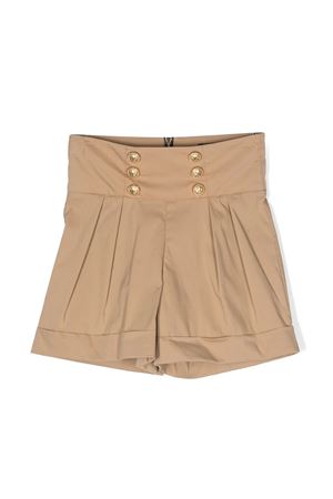 Brown cotton shorts  BALMAIN PARIS KIDS | BS6D19P0277112